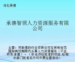 承德智領人力資源服務 專業勞務派遣，賦能企業發展新動力